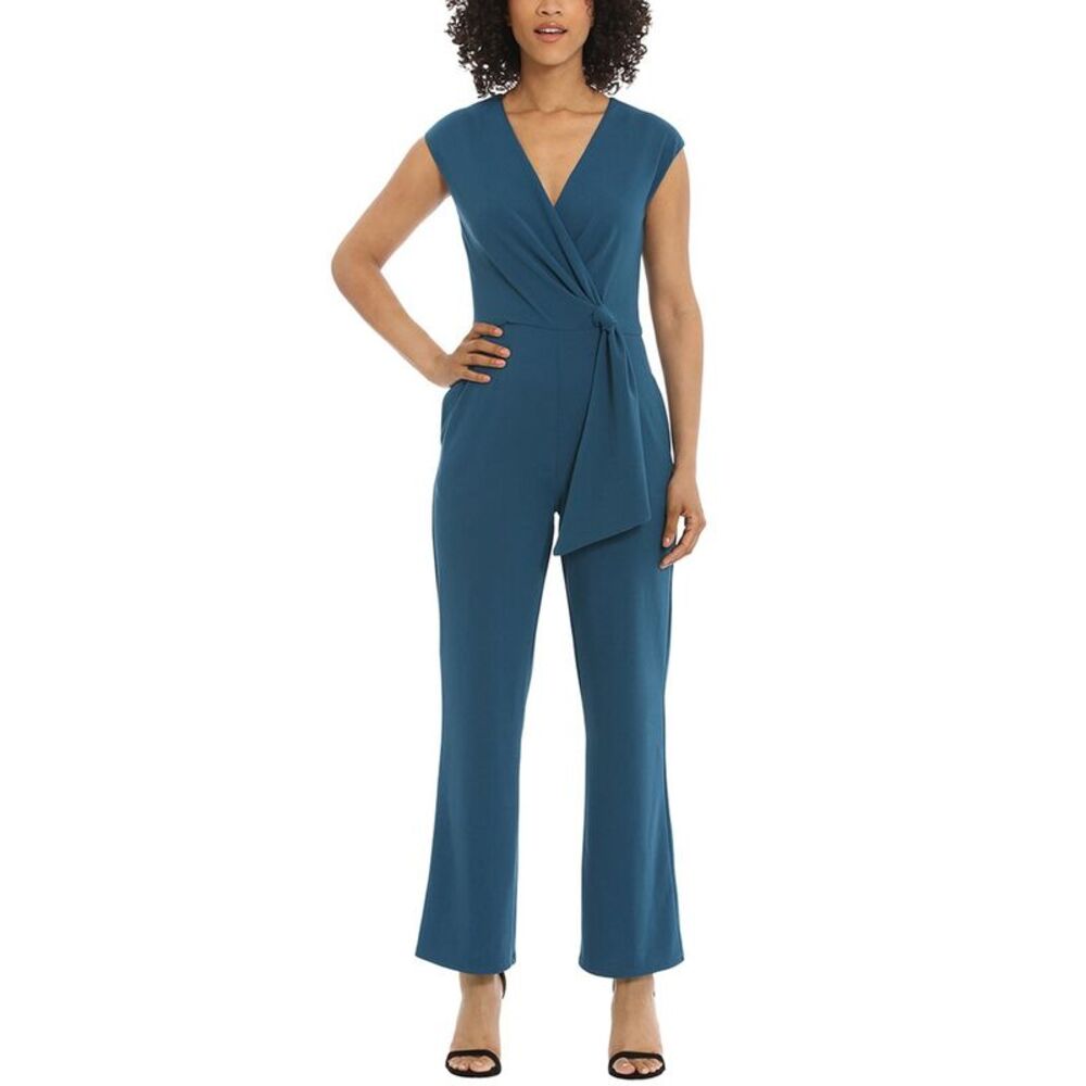 Maggy London Teal Wrap Jumpsuit